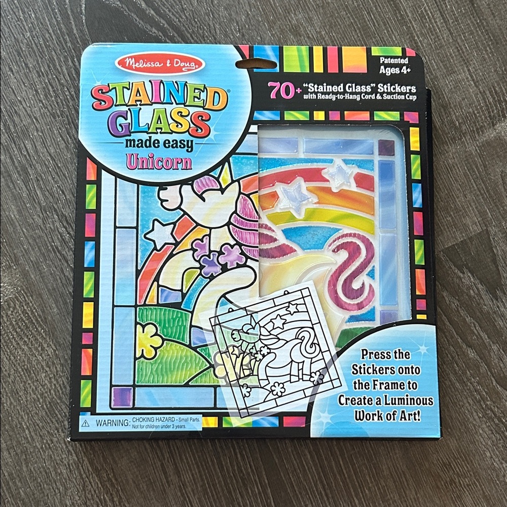 Melissa & Doug Rainbow Unicorn Stained Glass Kit